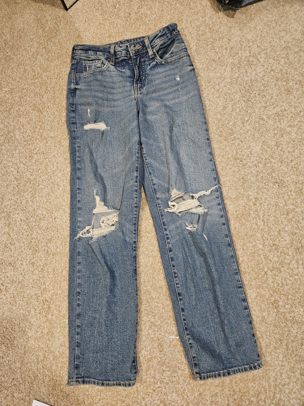 Old Navy High Rise O.G. Loose Distressed Jeans